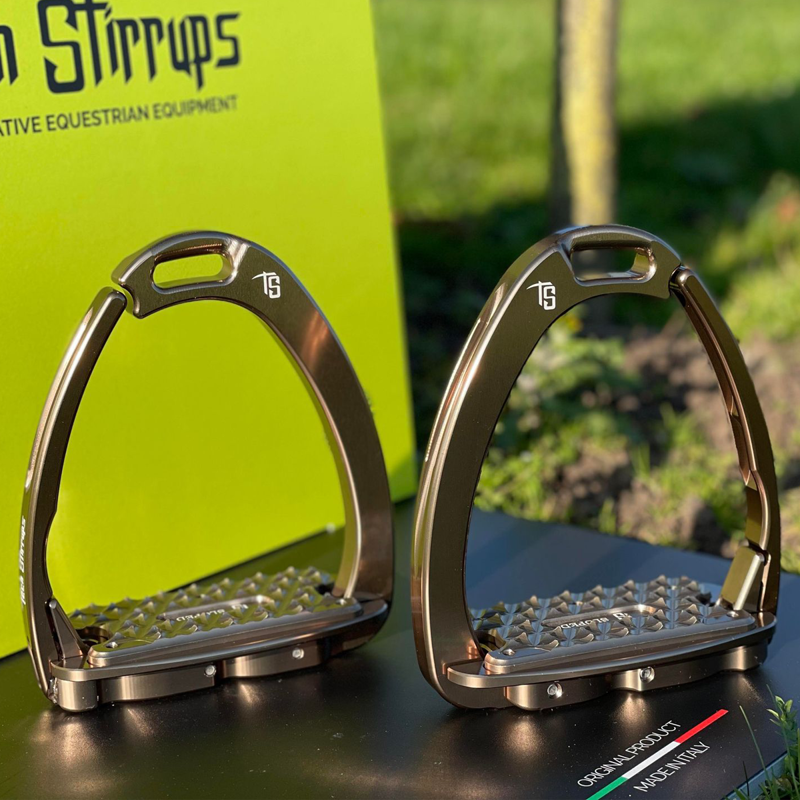 Tech Stirrups Venice Sloped Evo - Brown/Brown-2